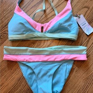 LoveShackFancy x Hurley Colorblock Bikini Set